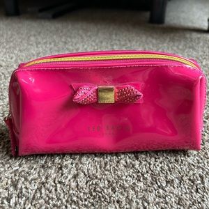 Hot Pink Ted Baker Pencil Pouch With Bow